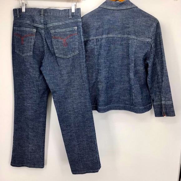 Sag Harbor Sport Jean Jacket and Pants Set Sz 8P - Picture 2 of 16